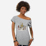 He's Going To Shoot His Eye Out-womens off shoulder tee-kg07