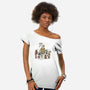 He's Going To Shoot His Eye Out-womens off shoulder tee-kg07