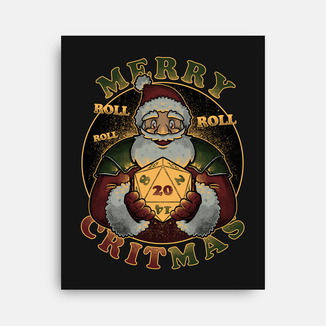 Merry Critmas-none stretched canvas-The Inked Smith