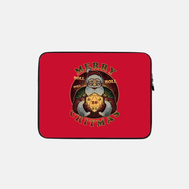 Merry Critmas-none zippered laptop sleeve-The Inked Smith
