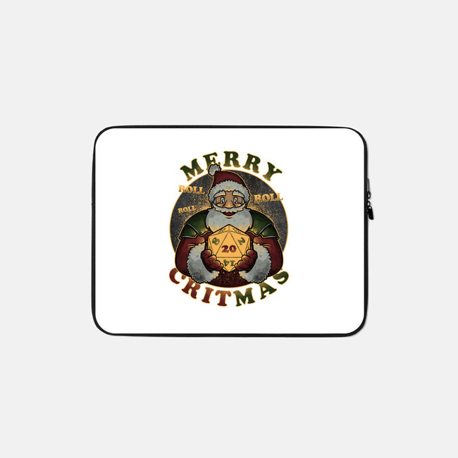 Merry Critmas-none zippered laptop sleeve-The Inked Smith