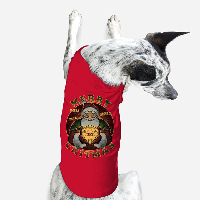 Merry Critmas-dog basic pet tank-The Inked Smith
