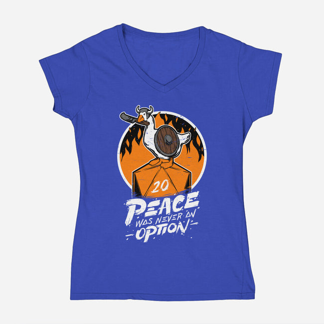 RPG Peace Was Never An Option-womens v-neck tee-The Inked Smith