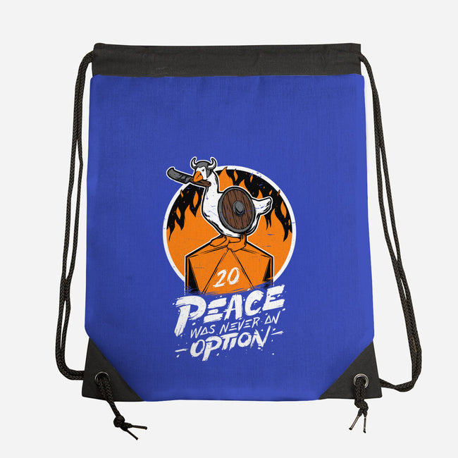 RPG Peace Was Never An Option-none drawstring bag-The Inked Smith