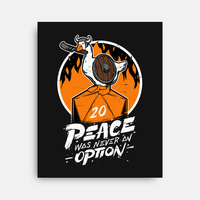 RPG Peace Was Never An Option-none stretched canvas-The Inked Smith