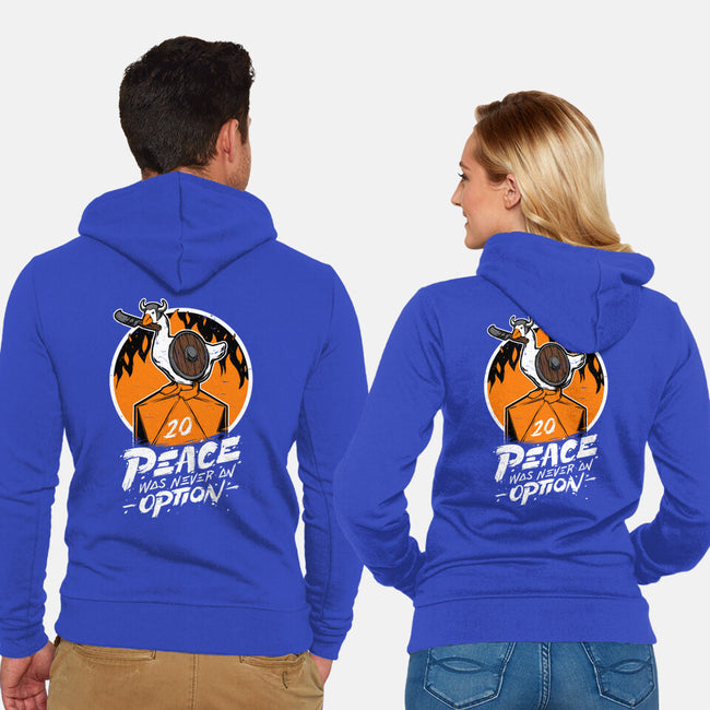 RPG Peace Was Never An Option-unisex zip-up sweatshirt-The Inked Smith