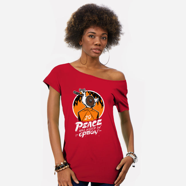 RPG Peace Was Never An Option-womens off shoulder tee-The Inked Smith