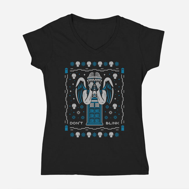 Blink And You're Dead-womens v-neck tee-Logozaste