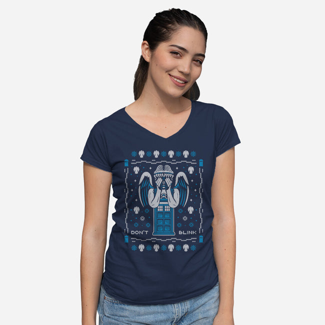 Blink And You're Dead-womens v-neck tee-Logozaste