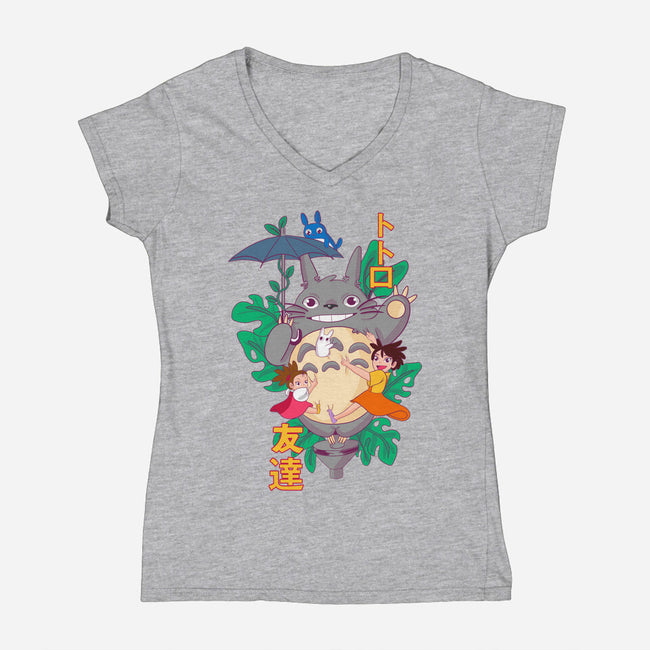 My Good Friend-womens v-neck tee-Conjura Geek
