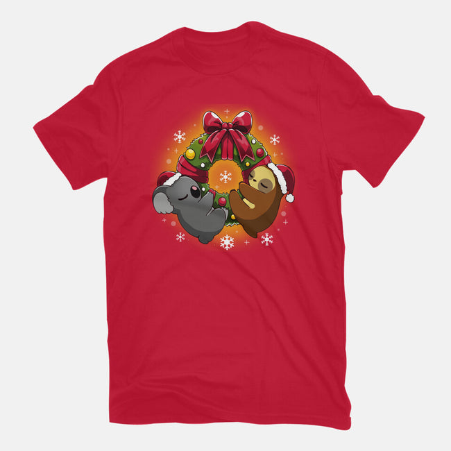 Lazy Christmas-womens fitted tee-Vallina84