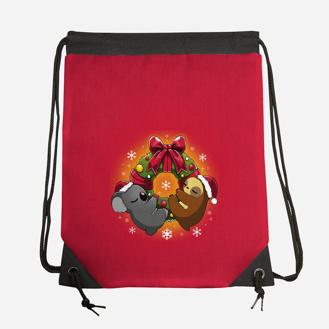 Lazy Christmas-none drawstring bag-Vallina84