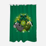 Lazy Christmas-none polyester shower curtain-Vallina84