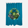 Lazy Christmas-none polyester shower curtain-Vallina84