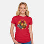 Lazy Christmas-womens fitted tee-Vallina84