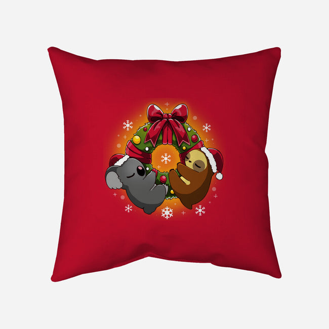 Lazy Christmas-none removable cover throw pillow-Vallina84