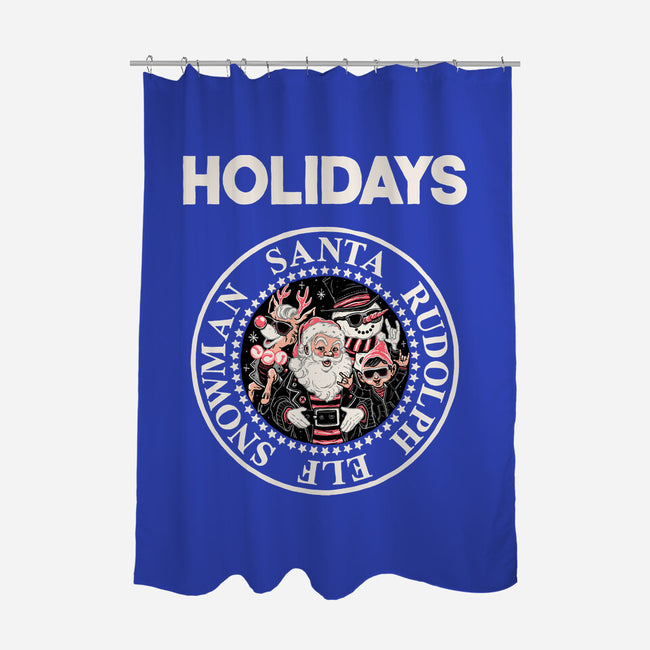 Holidays Band-none polyester shower curtain-momma_gorilla