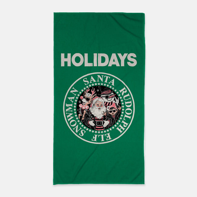 Holidays Band-none beach towel-momma_gorilla