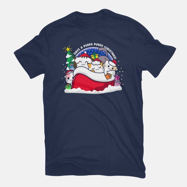Purry Christmas-mens basic tee-bloomgrace28