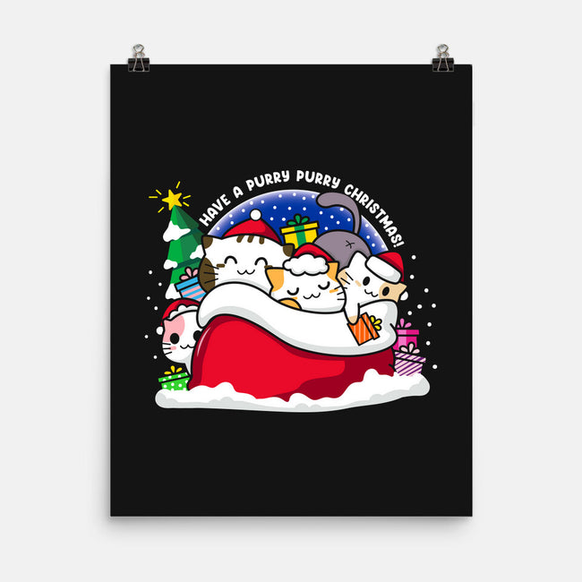 Purry Christmas-none matte poster-bloomgrace28