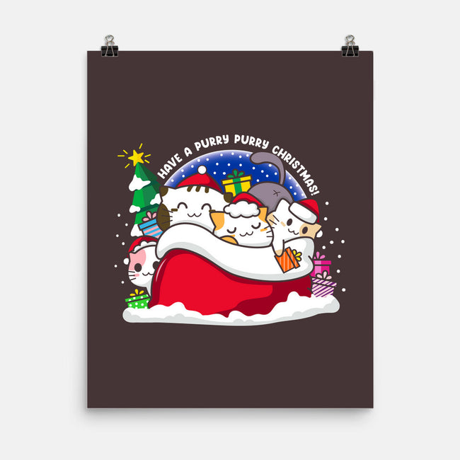 Purry Christmas-none matte poster-bloomgrace28