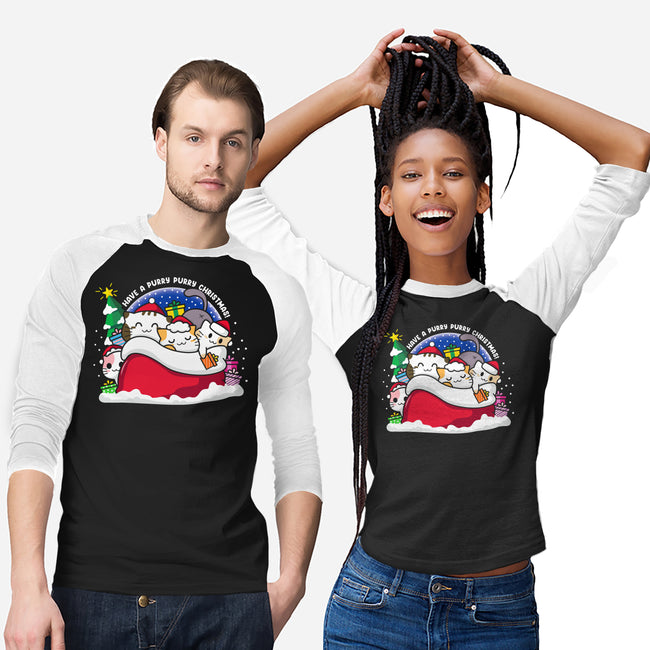 Purry Christmas-unisex baseball tee-bloomgrace28