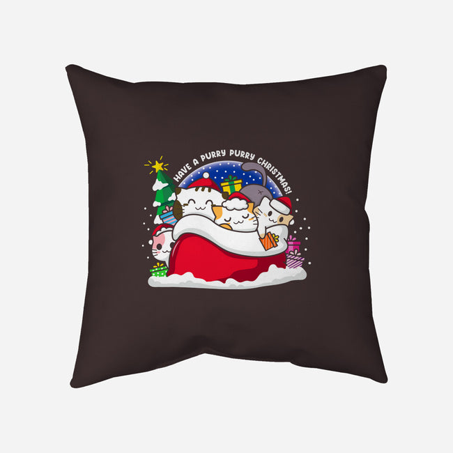 Purry Christmas-none removable cover throw pillow-bloomgrace28