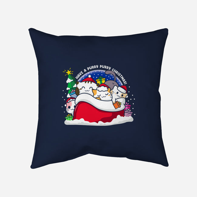 Purry Christmas-none removable cover throw pillow-bloomgrace28