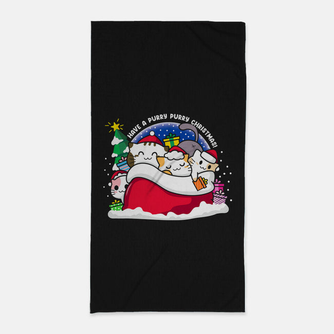 Purry Christmas-none beach towel-bloomgrace28