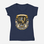 Holidays At The Hufflepuff House-womens v-neck tee-glitchygorilla