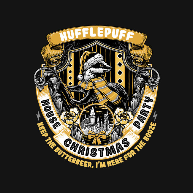 Holidays At The Hufflepuff House-womens off shoulder sweatshirt-glitchygorilla