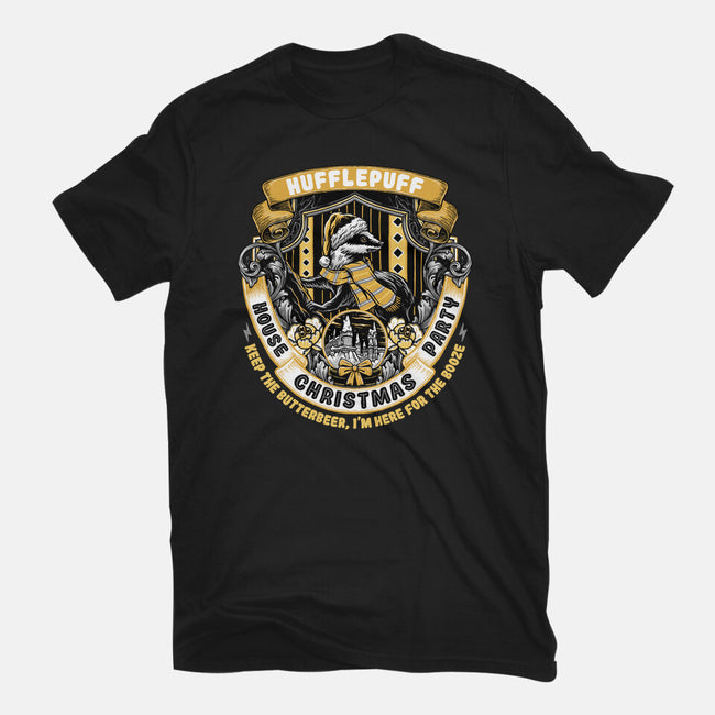 Holidays At The Hufflepuff House-mens heavyweight tee-glitchygorilla