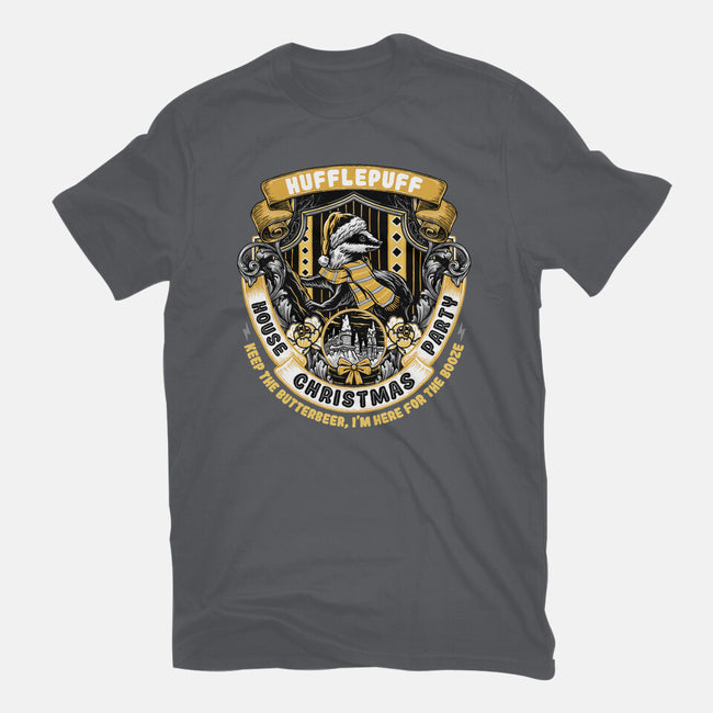 Holidays At The Hufflepuff House-womens fitted tee-glitchygorilla
