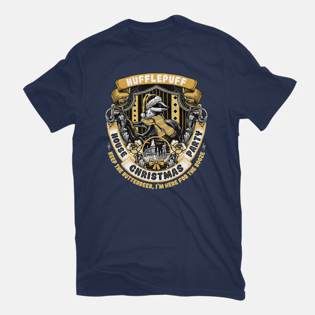 Holidays At The Hufflepuff House-mens heavyweight tee-glitchygorilla