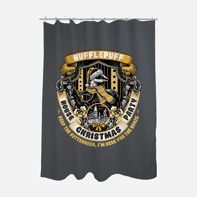 Holidays At The Hufflepuff House-none polyester shower curtain-glitchygorilla