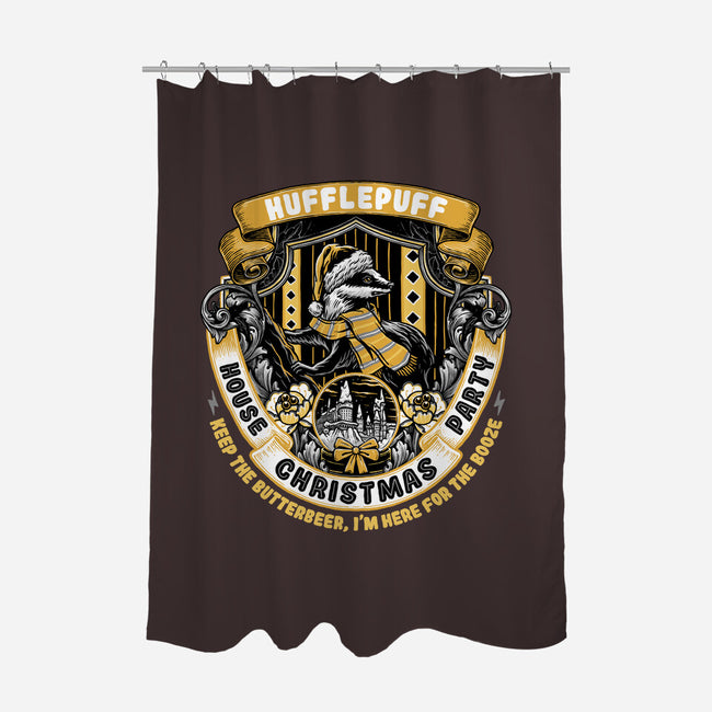 Holidays At The Hufflepuff House-none polyester shower curtain-glitchygorilla