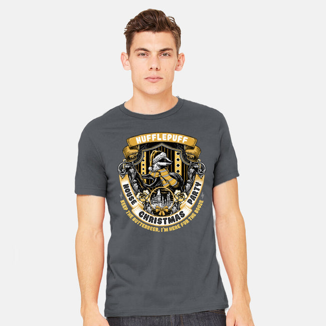 Holidays At The Hufflepuff House-mens heavyweight tee-glitchygorilla