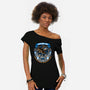 Holidays At The Ravenclaw House-womens off shoulder tee-glitchygorilla