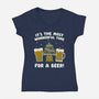 Most Wonderful Time-womens v-neck tee-Weird & Punderful