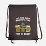 Most Wonderful Time-none drawstring bag-Weird & Punderful