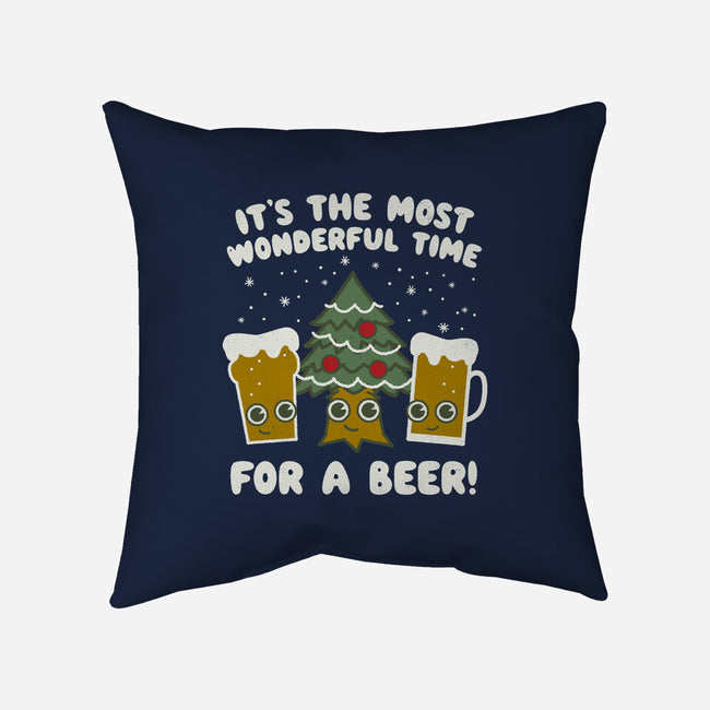 Most Wonderful Time-none removable cover w insert throw pillow-Weird & Punderful