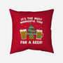 Most Wonderful Time-none removable cover w insert throw pillow-Weird & Punderful