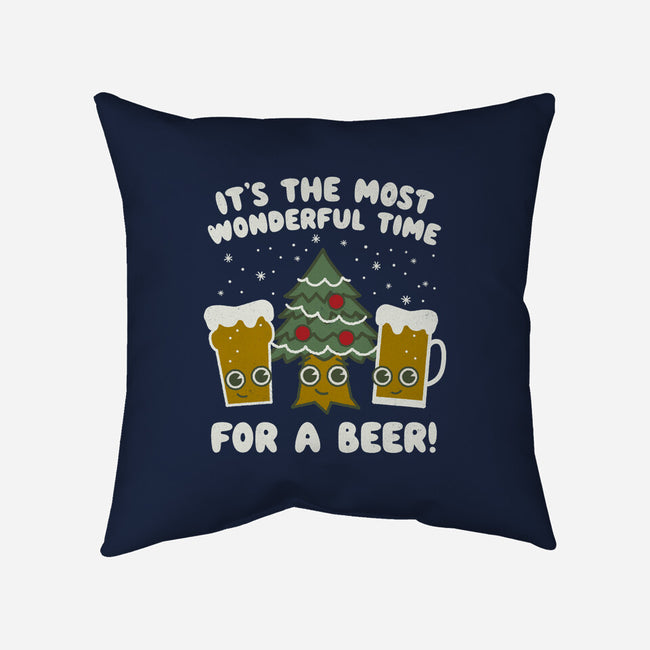 Most Wonderful Time-none removable cover throw pillow-Weird & Punderful