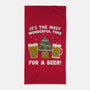 Most Wonderful Time-none beach towel-Weird & Punderful