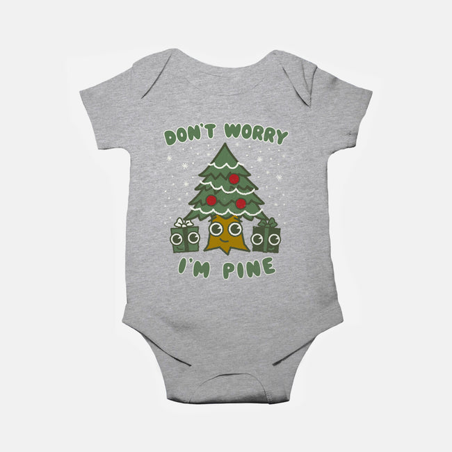 Don't Worry I'm Pine-baby basic onesie-Weird & Punderful