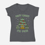Don't Worry I'm Pine-womens v-neck tee-Weird & Punderful