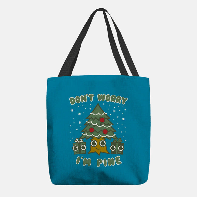 Don't Worry I'm Pine-none basic tote bag-Weird & Punderful