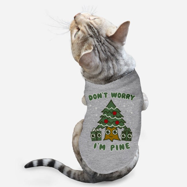 Don't Worry I'm Pine-cat basic pet tank-Weird & Punderful