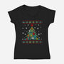 Ugly Rpg Christmas-womens v-neck tee-Vallina84