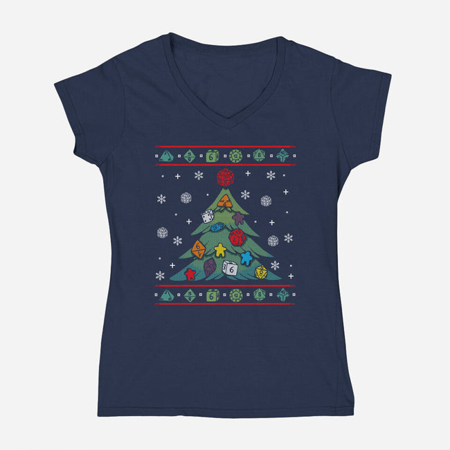 Ugly Rpg Christmas-womens v-neck tee-Vallina84